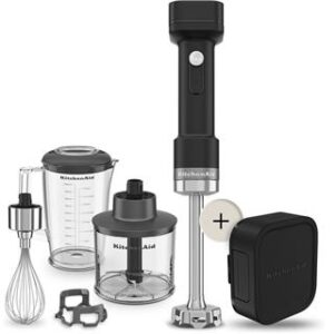 KitchenAid Go blender ręczny z akcesoriami z baterią 5KHBRV75BM