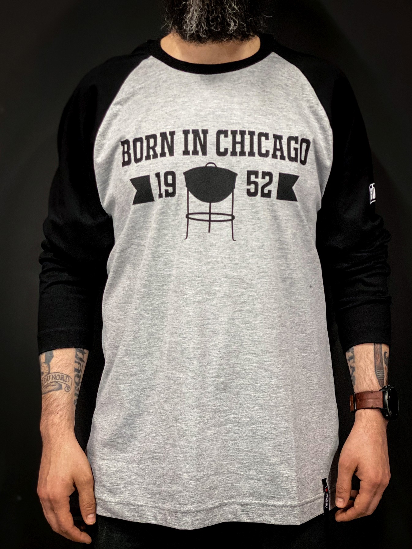 Koszulka z długim rękawem "Born in Chicago" - obrazek 2